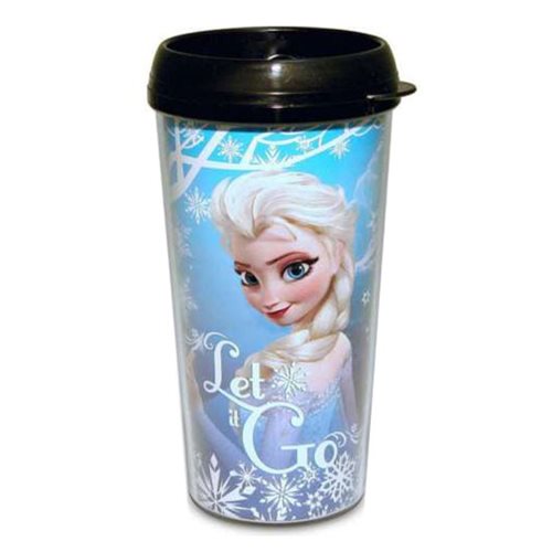 Disney Frozen Elsa Let it Go Snowfall 16 oz. Plastic Travel Mug